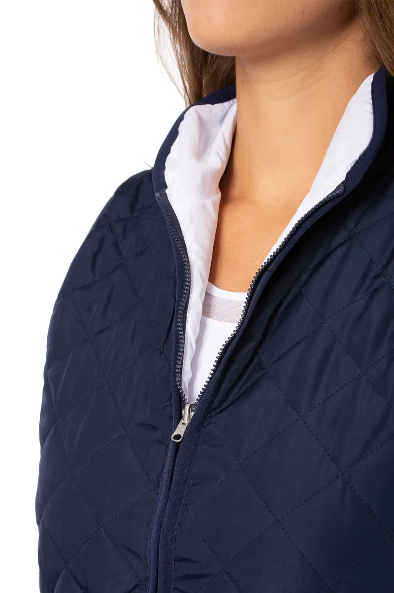 Golftini Reversable wind vest- Navy/White