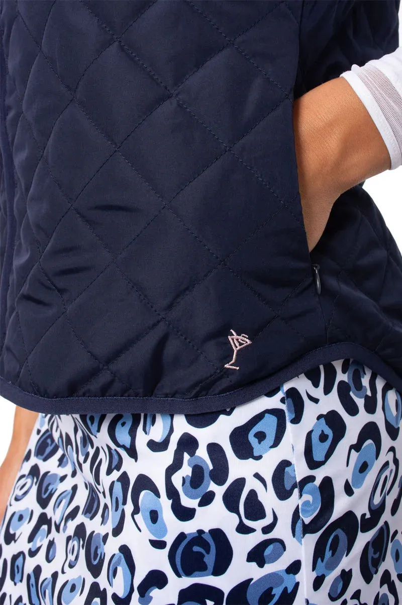 Golftini Reversable wind vest- Navy/White
