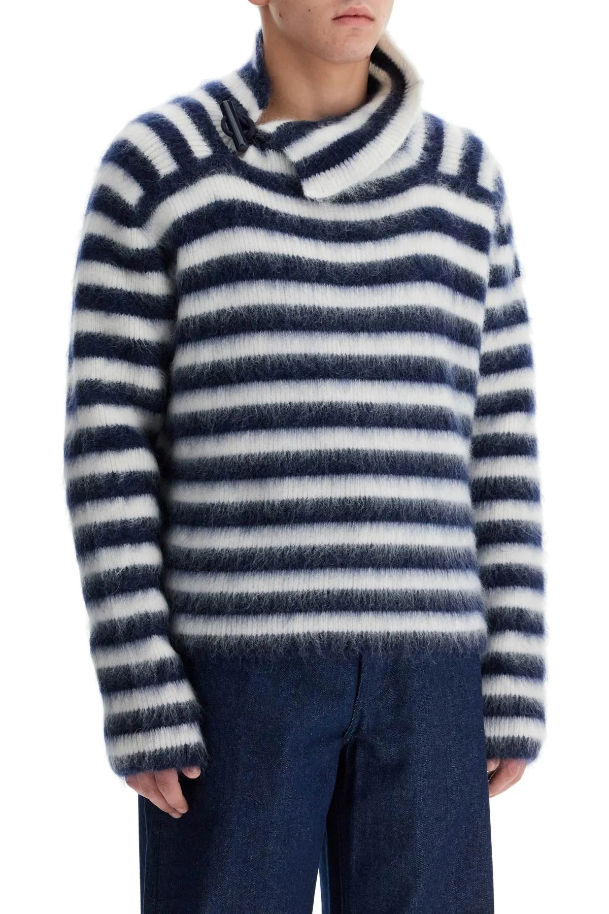 'marina's mohair sweater 246KN511 2317 MULTI-NAVY