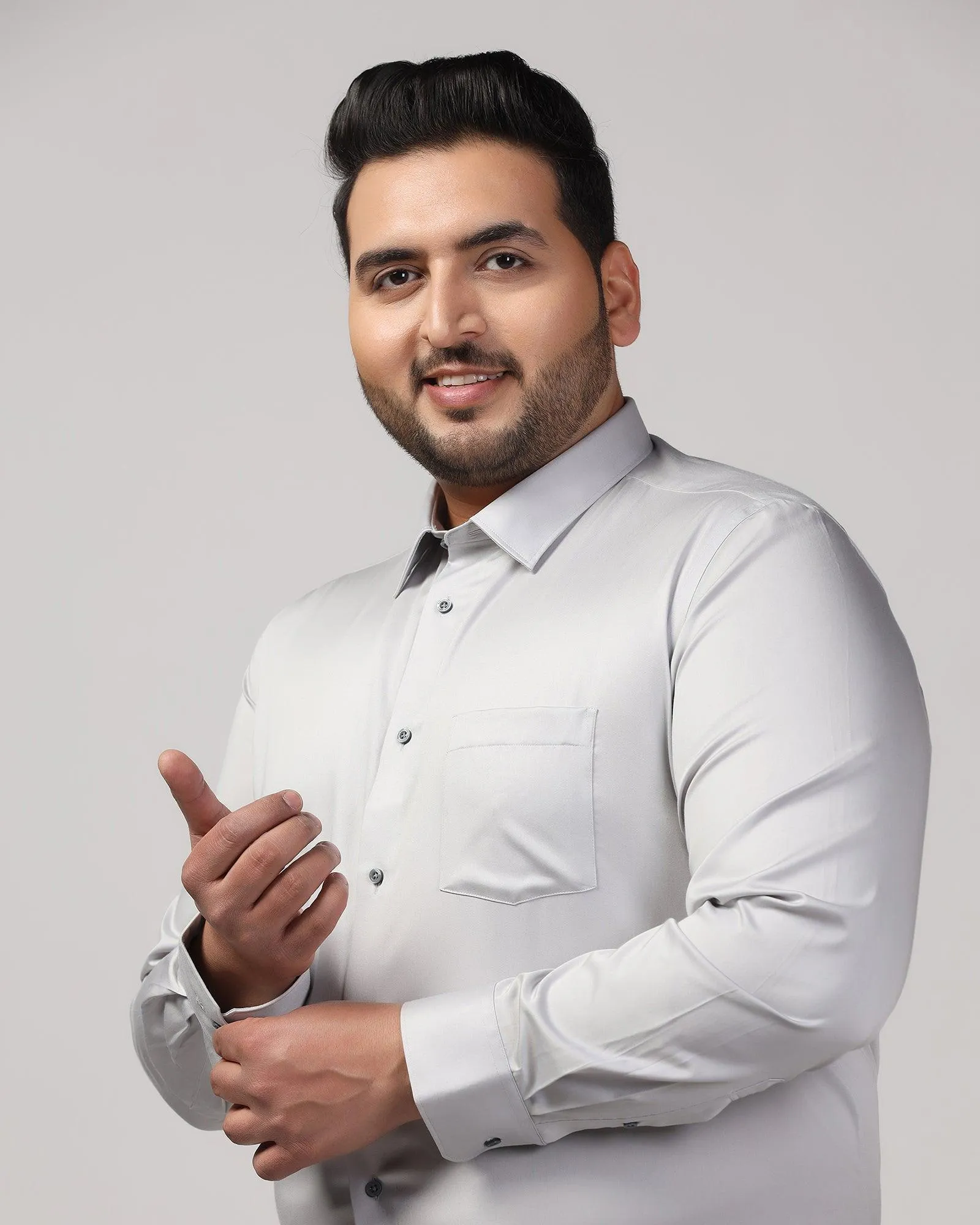 Must Haves Formal Grey Solid Shirt - Sailor