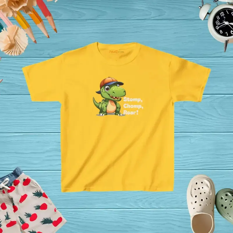 Roar in Dinosaur Heavy Cotton Tee for Kids